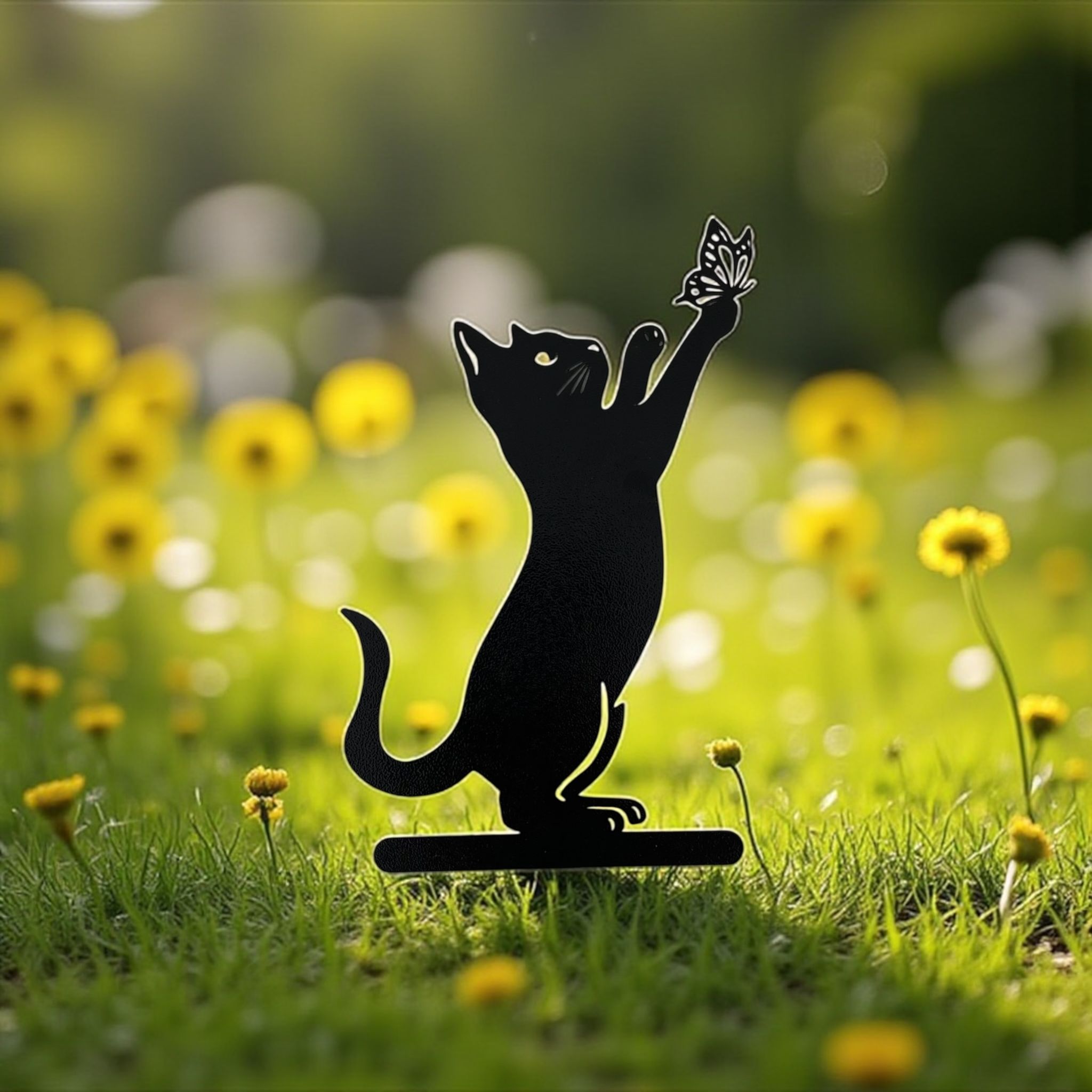 Kelebek Oyunu Kedi Silueti