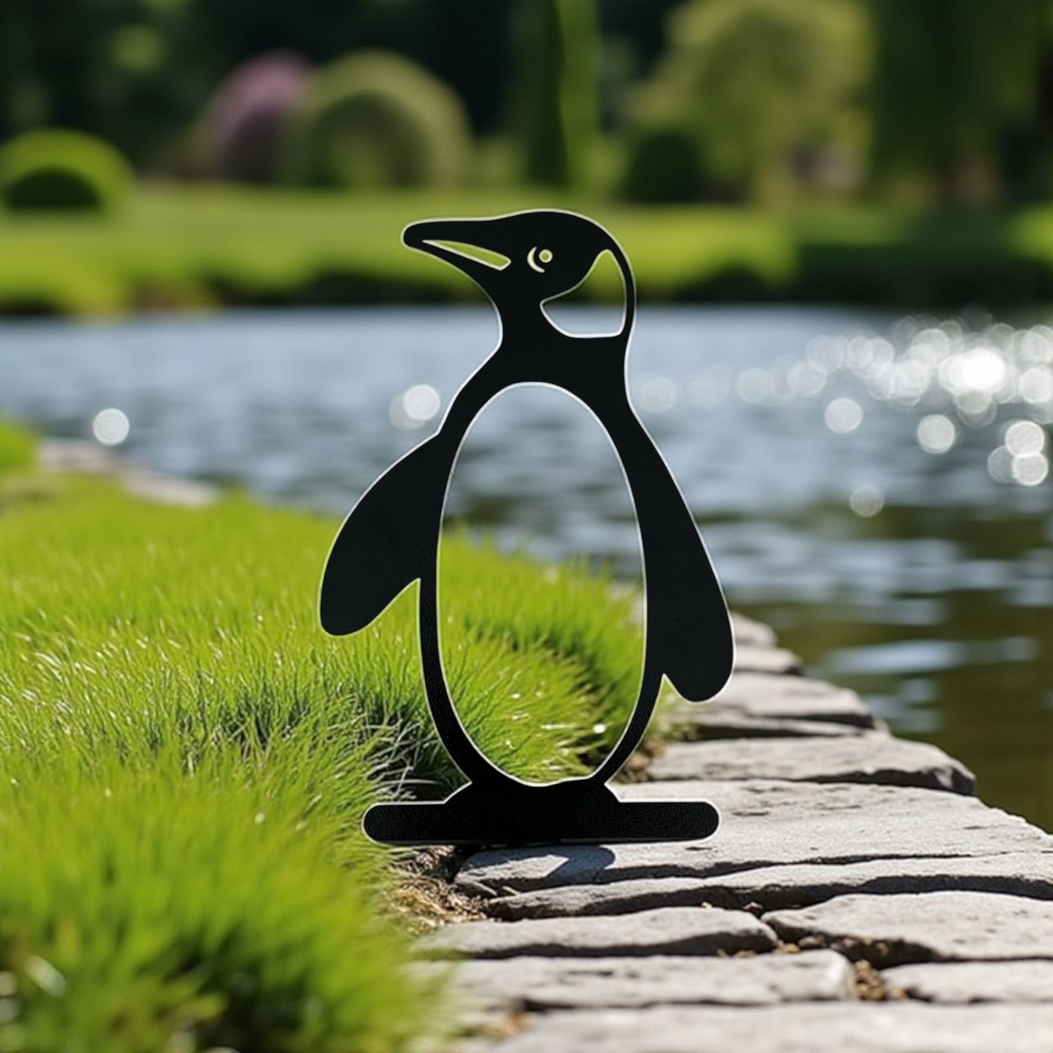 Penguen Metal Silueti