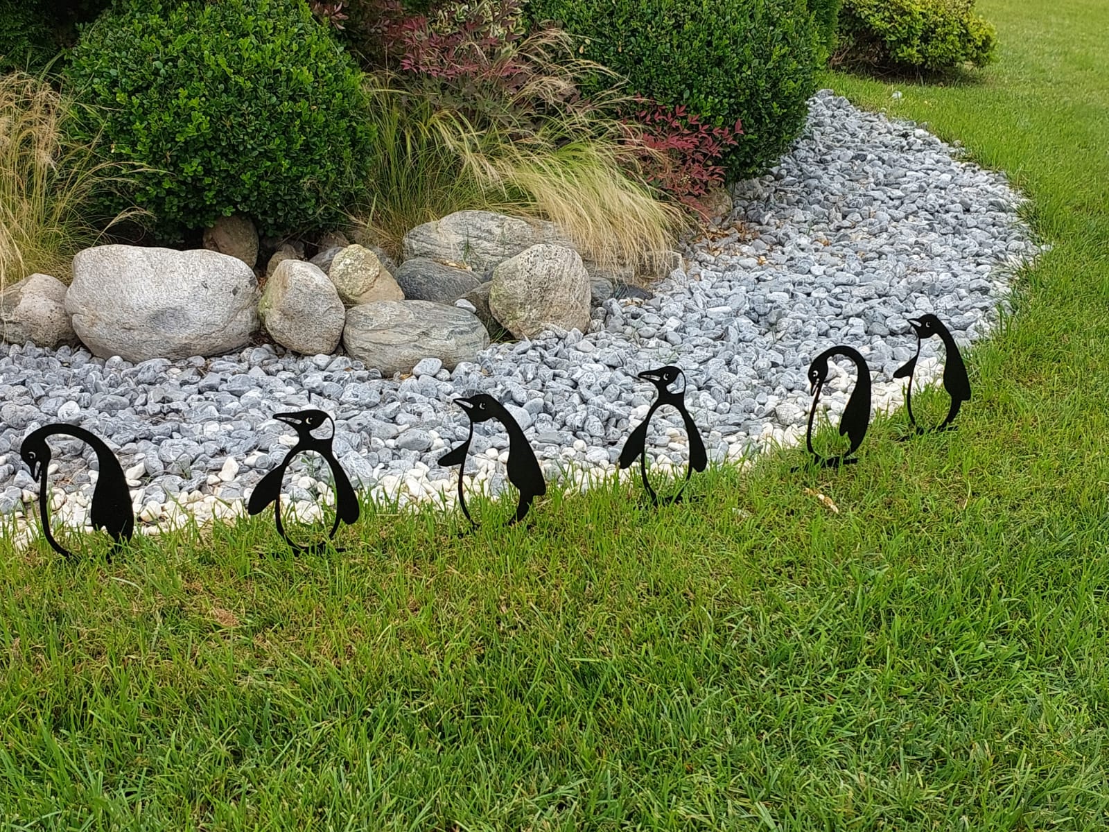 Penguen Ailesi Metal Dekorasyon